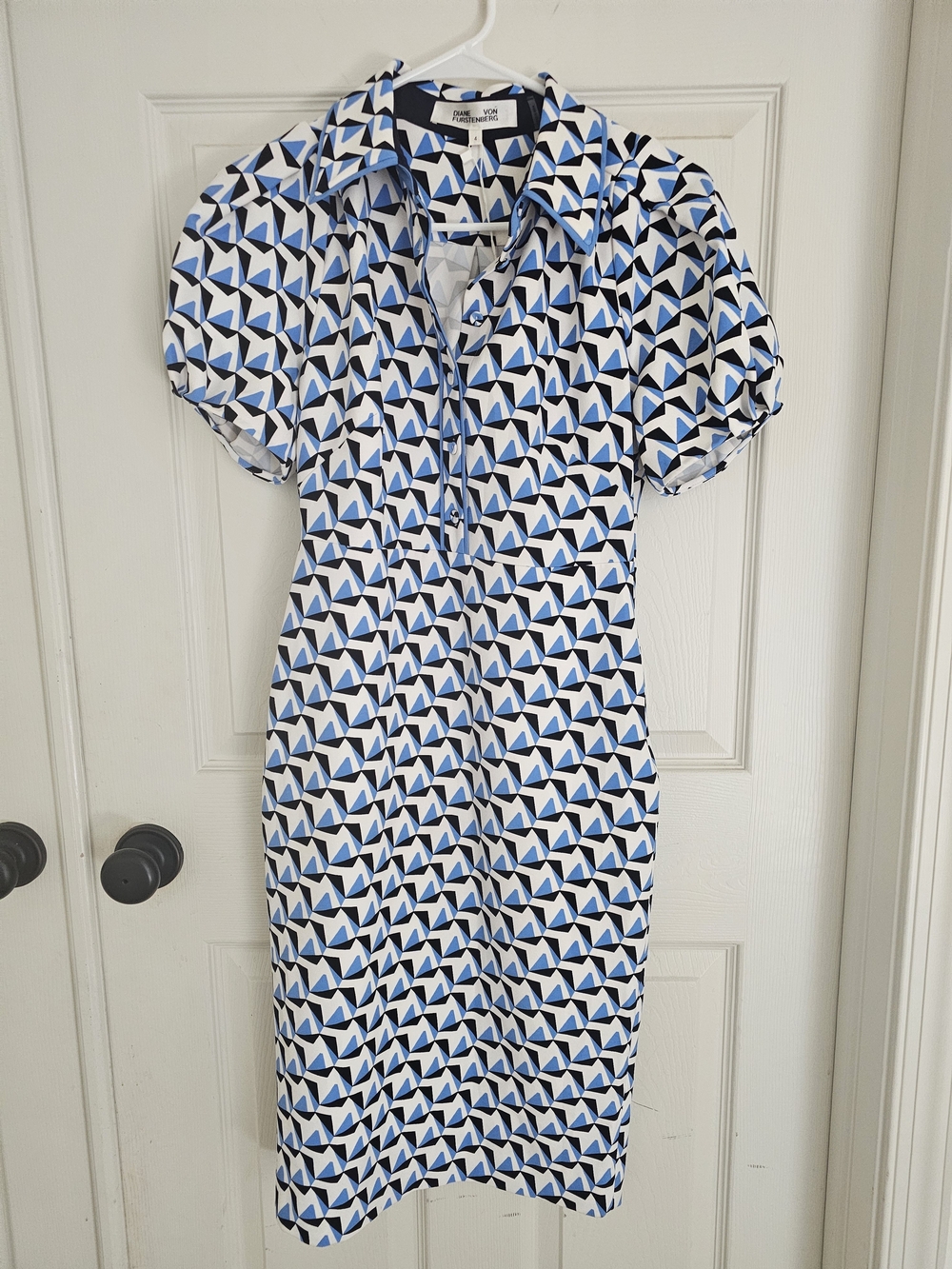 Diane Von Furstenberg Blue & White Elly Dress